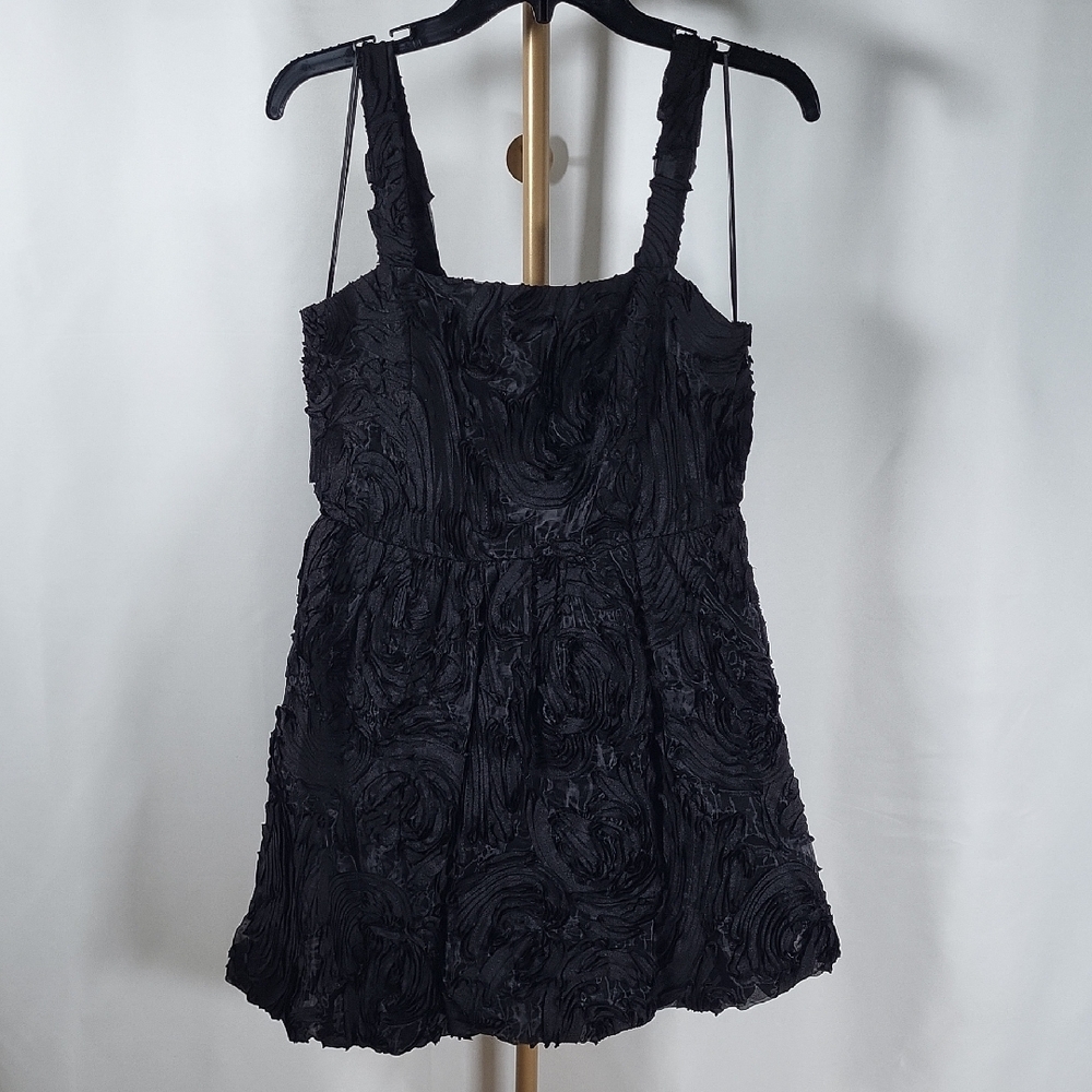 Layered With Love Eloise 3D‎ Floral Jacquard Balloon Mini Dress SZS NWT - Picture 2 of 11
